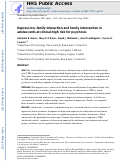 Cover page: Depression, family interaction and family intervention in adolescents at clinical-high risk for psychosis.