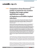 Cover page: Comparison of two fluorescent probes in preclinical non-invasive imaging and image-guided debridement surgery of Staphylococcal biofilm implant infections