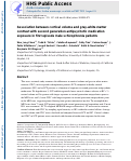 Cover page: Association between cortical volume and gray-white matter contrast with second generation antipsychotic medication exposure in first episode male schizophrenia patients.