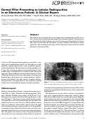 Cover page: Dermal Filler Presenting as Lobular Radiopacities in an Edentulous Patient: A Clinical Report