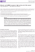 Cover page: Abscisic acid (ABA) receptors: light at the end of the tunnel.