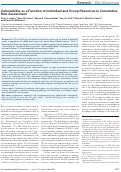 Cover page: Vulnerability as a Function of Individual and Group Resources in Cumulative Risk Assessment