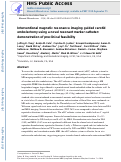 Cover page: Interventional magnetic resonance imaging guided carotid embolectomy using a novel resonant marker catheter: demonstration of preclinical feasibility