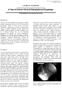 Cover page: A Case of Anterior Cervical Osteophytes and Dysphagia