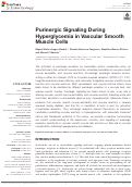 Cover page: Purinergic Signaling During Hyperglycemia in Vascular Smooth Muscle Cells