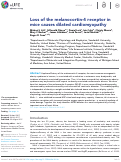 Cover page: Loss of the melanocortin-4 receptor in mice causes dilated cardiomyopathy.