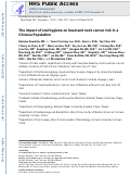 Cover page: Impact of oral hygiene on head and neck cancer risk in a Chinese population