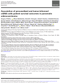 Cover page: Association of personalized and tumor-informed ctDNA with patient survival outcomes in pancreatic adenocarcinoma.