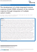 Cover page: The development of a fully-integrated immune response model (FIRM) simulator of the immune response through integration of multiple subset models