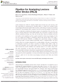 Cover page: Pipeline for Analyzing Lesions After Stroke (PALS)