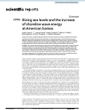 Cover page: Rising sea levels and the increase of shoreline wave energy at American Samoa.