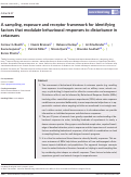 Cover page: A sampling, exposure and receptor framework for identifying factors that modulate behavioural responses to disturbance in cetaceans.