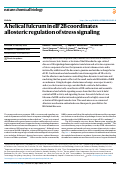 Cover page: A helical fulcrum in eIF2B coordinates allosteric regulation of stress signaling.