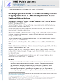 Cover page: Breathing Signature as Vitality Score Index Created by Exercises of Qigong: Implications of Artificial Intelligence Tools Used in Traditional Chinese Medicine