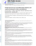 Cover page: Prenatal exposure to per- and polyfluoroalkyl substances and cognitive development in infancy and toddlerhood