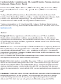 Cover page: Cardiometabolic Conditions and All-Cause Dementia Among American Indian and Alaska Native People.