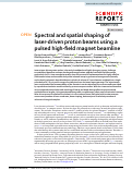 Cover page: Spectral and spatial shaping of laser-driven proton beams using a pulsed high-field magnet beamline