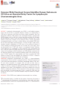 Cover page: Genome-Wide Knockout Screen Identifies Human Sialomucin CD164 as an Essential Entry Factor for Lymphocytic Choriomeningitis Virus