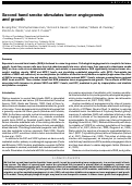 Cover page: Second hand smoke stimulates tumor angiogenesis and growth