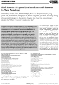Cover page: Black Arsenic: A Layered Semiconductor with Extreme In‐Plane Anisotropy