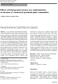 Cover page: Effects of belowground resource use comlementarity on invasion of constructed grassland plant communities