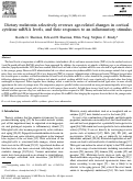 Cover page: Dietary melatonin selectively reverses age-related changes in cortical cytokine mRNA levels, and their responses to an inflammatory stimulus