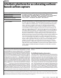 Cover page: A holistic platform for accelerating sorbent-based carbon capture