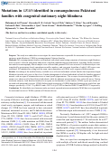 Cover page: Mutations in GRM6 identified in consanguineous Pakistani families with congenital stationary night blindness.