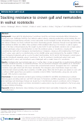 Cover page: Stacking resistance to crown gall and nematodes in walnut rootstocks