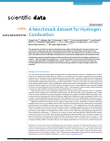 Cover page: A benchmark dataset for Hydrogen Combustion