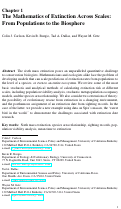 Cover page: The mathematics of extinction across scales: from populations to the biosphere