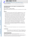 Cover page: The medial temporal lobe supports sensing-based visual working memory