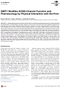 Cover page: SMIT1 Modifies KCNQ Channel Function and Pharmacology by Physical Interaction with the Pore