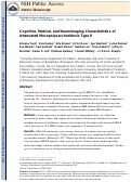 Cover page: Cognitive, medical, and neuroimaging characteristics of attenuated mucopolysaccharidosis type II