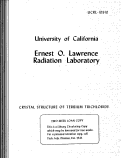 Cover page: CRYSTAL STRUCTURE OF TERBIUM TRICHLORIDE