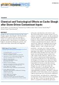 Cover page: Chemical and Toxicological Effects on Cache Slough after Storm-Driven Contaminant Inputs