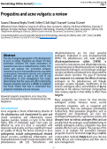 Cover page: Progestins and acne vulgaris: a review