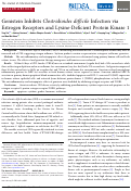 Cover page: Genistein Inhibits Clostridioides difficile Infection via Estrogen Receptors and Lysine-Deficient Protein Kinase 1.