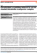 Cover page: Phospholipid scrambling induced by an ion channel/metabolite transporter complex.