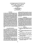 Cover page: An Ecological Approach to the Neural Code