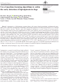 Cover page: Use of machine-learning algorithms to aid in the early detection of leptospirosis in dogs