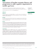 Cover page: Association of baseline semantic fluency and progression to mild cognitive impairment in middle-aged men.