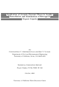 Cover page: Application of acoustic pressure waves in aquifer remediation and mobilization of entrapped organic liquids