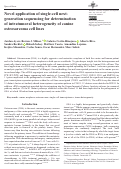 Cover page: Novel application of single-cell next-generation sequencing for determination of intratumoral heterogeneity of canine osteosarcoma cell lines