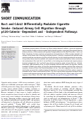 Cover page: Rac1 and Cdc42 Differentially Modulate Cigarette Smoke–Induced Airway Cell Migration through p120-Catenin–Dependent and –Independent Pathways