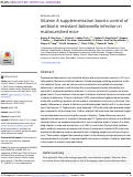 Cover page: Vitamin A supplementation boosts control of antibiotic-resistant Salmonella infection in malnourished mice