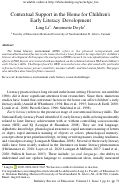 Cover page: Contextual Support in the Home for Children's Early Literacy Development