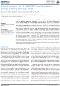 Cover page: Current concepts in F18 FDG PET/CT-based radiation therapy planning for lung cancer