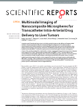 Cover page: Multimodal Imaging of Nanocomposite Microspheres for Transcatheter Intra-Arterial Drug Delivery to Liver Tumors.