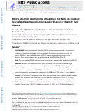 Cover page: Effects of social determinants of health on mortality and incident liver-related events and cardiovascular disease in steatotic liver disease.